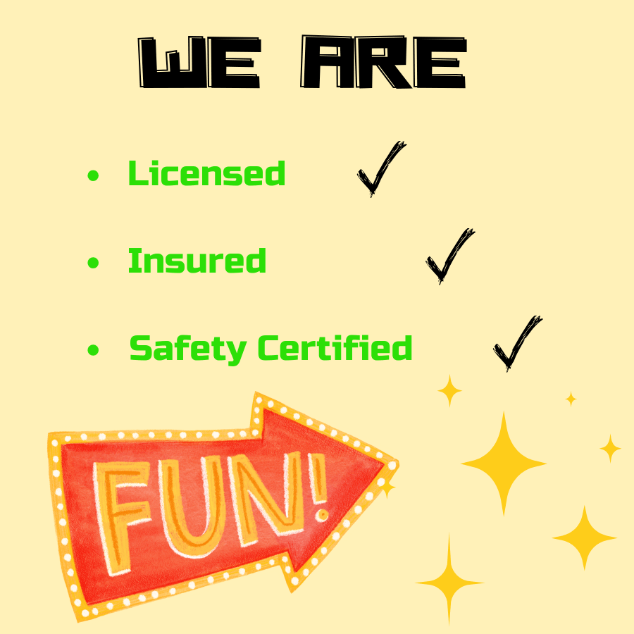 We Are licensed, Insured, Safety Certified