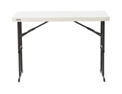 4ft Long White Adjustable Height Table