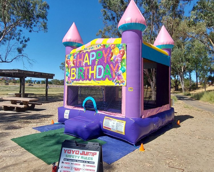 Backyard party planning checklist setup with kids watching outdoor movie in inflatable pools
